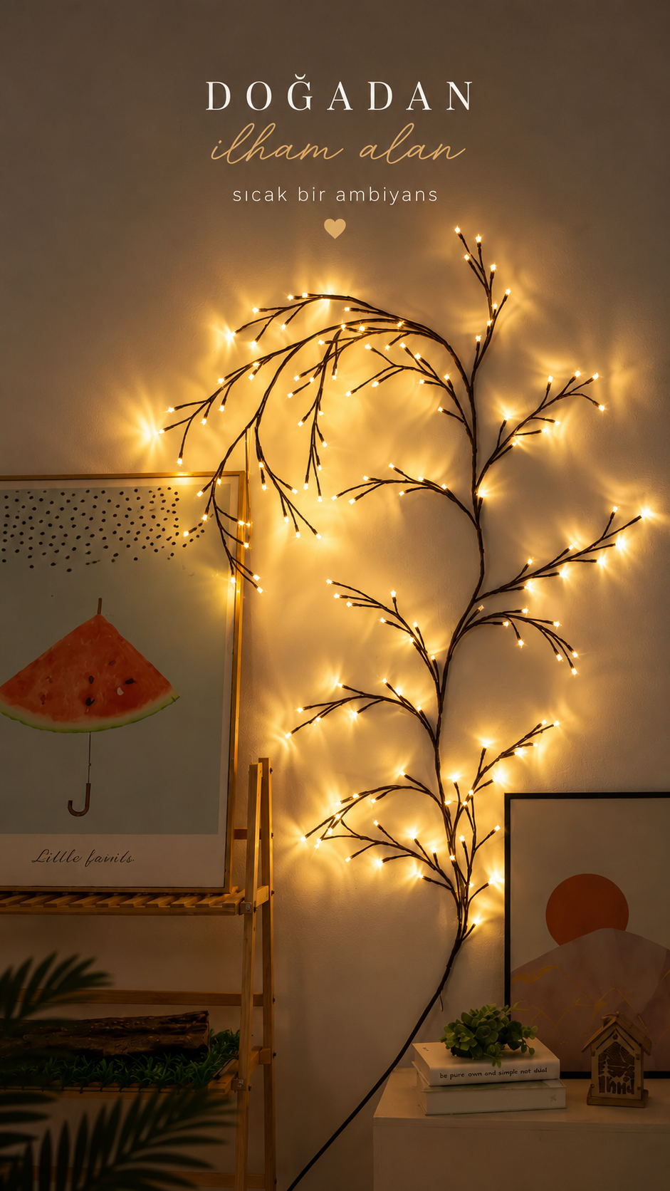 LED Ağaç Dalı Duvar Dekoru